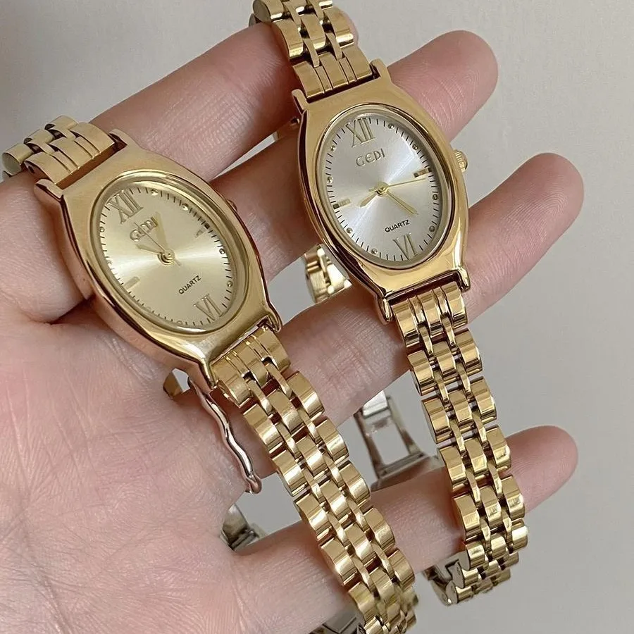 ElegantWomen'SWristwatchArtistic And RetroBraceletStyleSmall AndExquisiteQuartzWatchWithATouchOfLuxuryA Perfect Gift For Ladies.