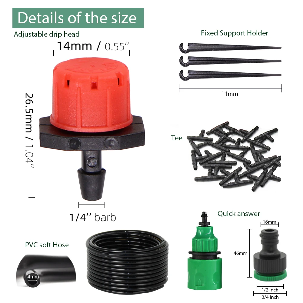 50-5M 1/4 ''Verstelbare Druppe - Smart Garden Technology recensie en prijs