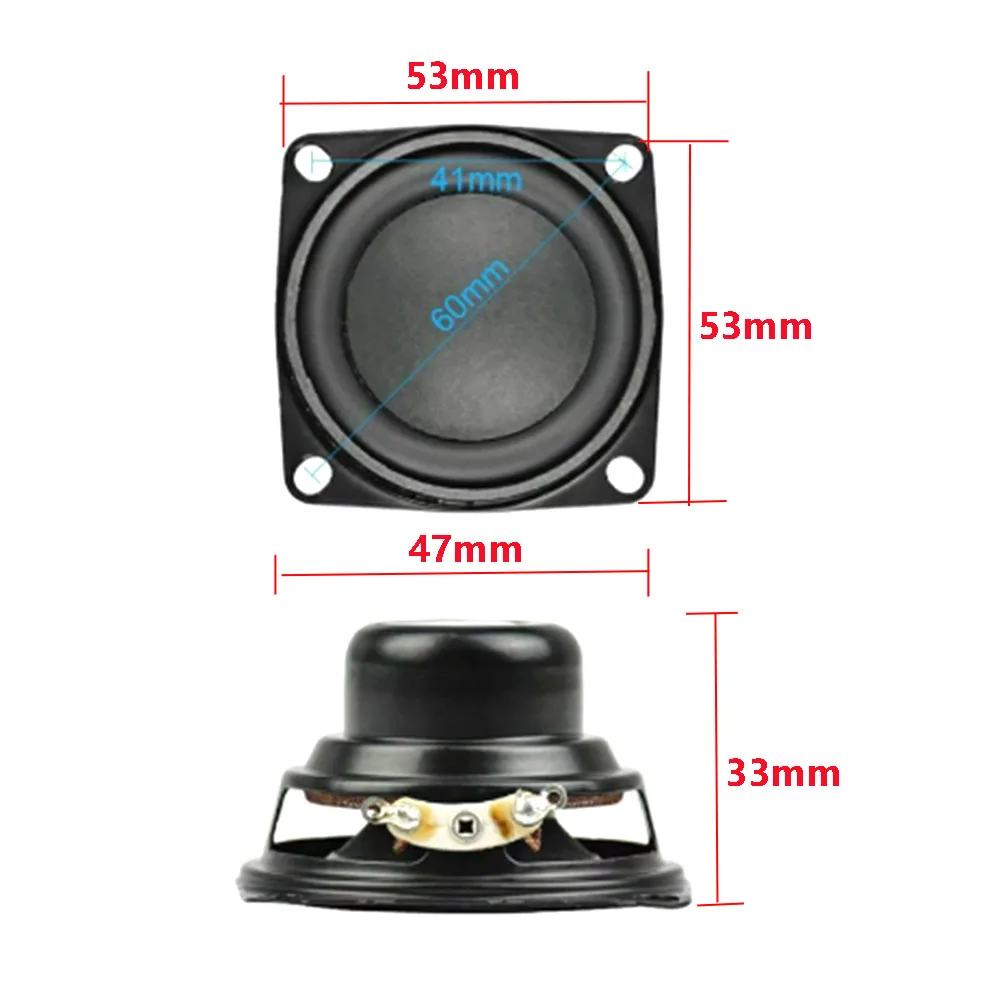 1Pcs 2 Inch Portable Full Range Speaker 4 Ohm 10W  53MM Loudspeaker DIY Bluetooth Speaker For JBL Charger 3  Home Amplifier