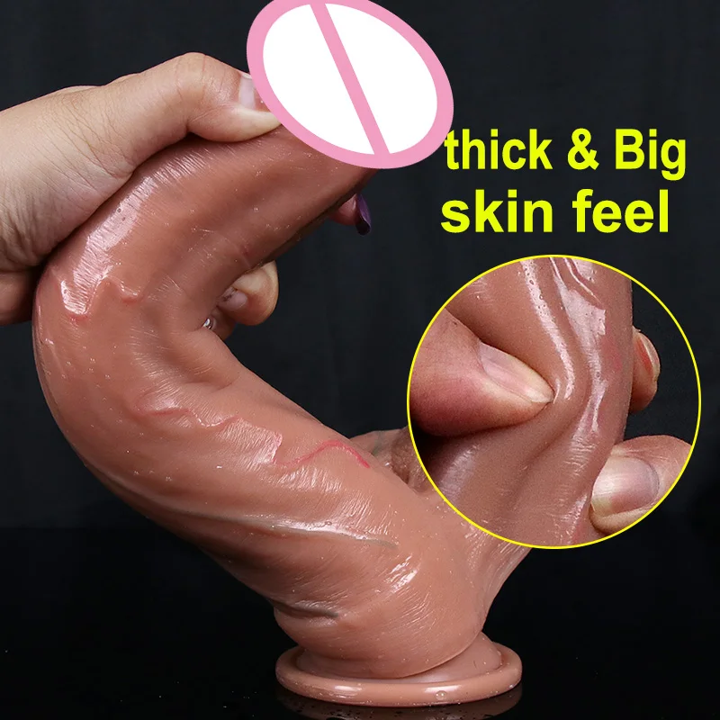 11.02in Huge Dildo Soft Penis Sexy Female Sex Toys Masturbator Double-layer Silicone Suction Cup Dildos for Women Big Dick Cock