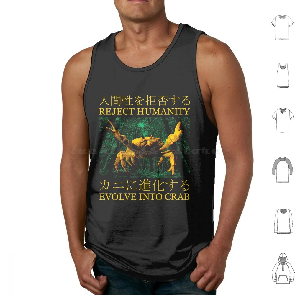 Evoluer dans le crabe japonais Vintage débardeurs gilet sans manches évoluer dans le crabe japonais Vintage drôle crabe crabe
