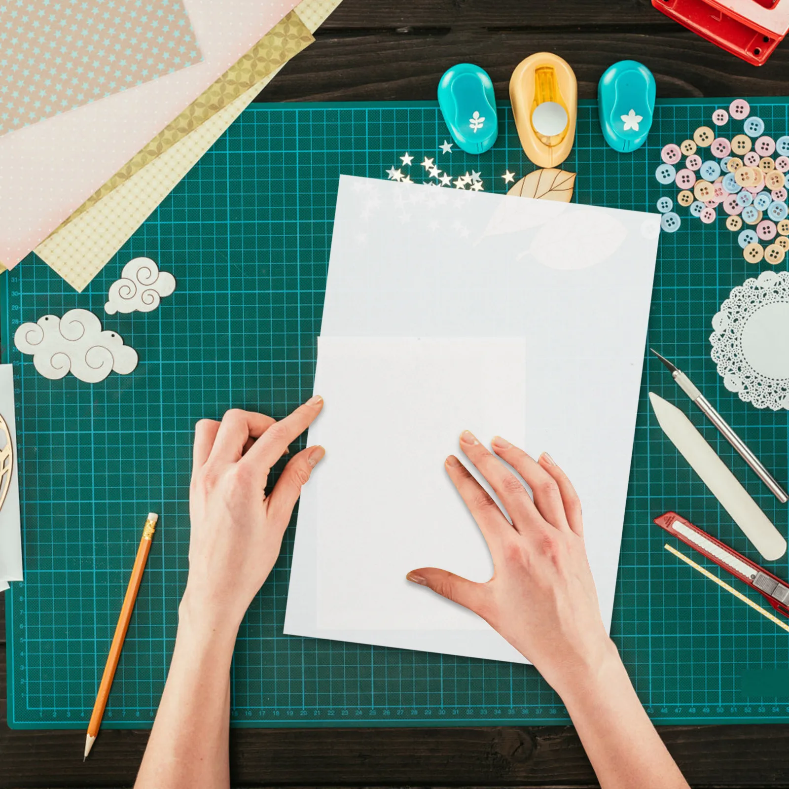 50Sheets Glossy Photo Paper Thick Multi-Function Printable Paper for Office Printing Crafts A4 Blank Sheet Printer Supplies