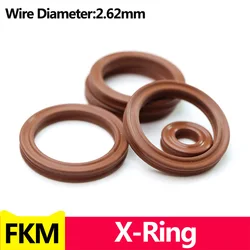 FKM X-Ring,Four Lip Seal Ring,Fluoro Rubber,for Hydraulic Cylinders,Pistons,Piston rods.Inner Diameter1.2-247.32mm WD2.62mm