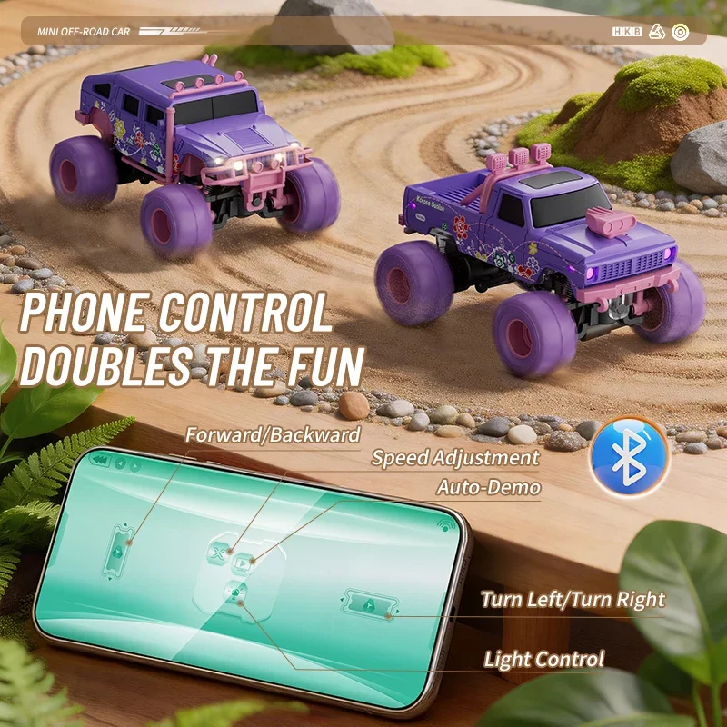 JJRC Q240 Mini Remote Control Off road Climbing Vehicle Automatic Demonstration One Key Transmission 2.4G RC Car Children Toy