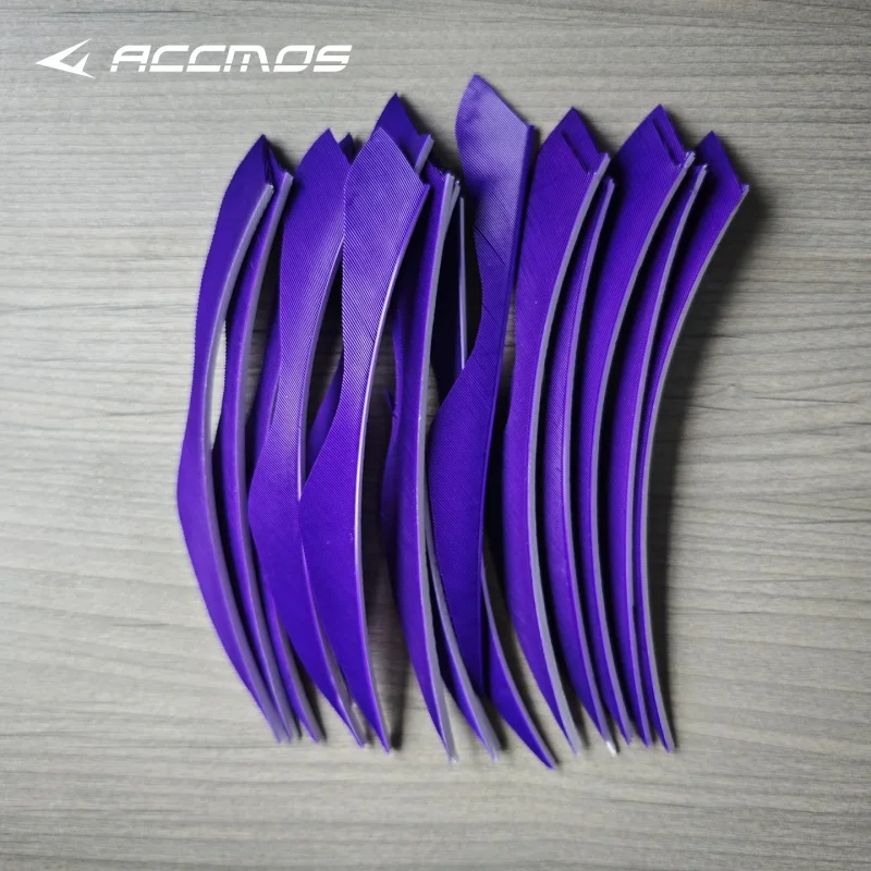 ACCMOS 50Pcs 5 Inch Shield Cut Feather Fletchings 12.7cm Turkey Fletches for Arrow Shafts Target Practice Hunting view 6