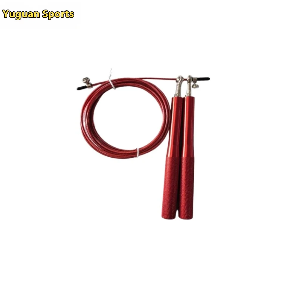 Aluminum alloy steel wire metal handle student adult fitness fat burning racing training competition skipping rope image 5