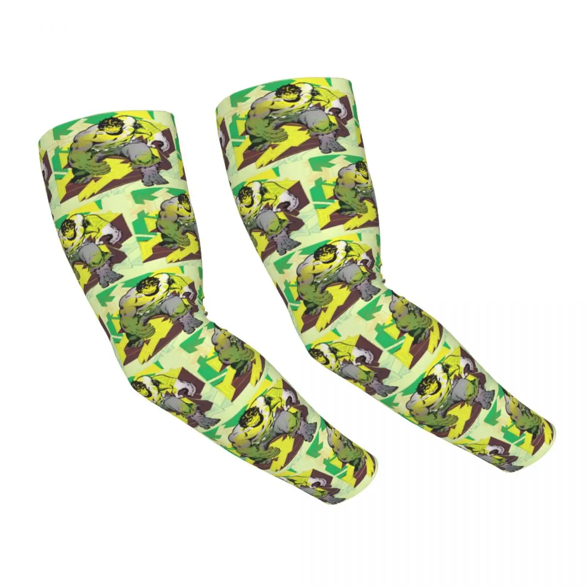 Manches de bras de refroidissement de Protection UV Hulk personnalisées femmes hommes couverture de tatouage de pêche de sport peau verte