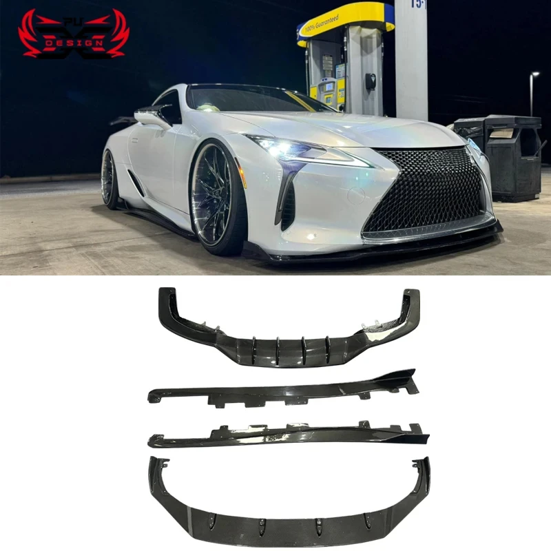 

LC500 LC500H ART Style Real Carbon Fiber Front Bumper Lip Sp Rear Diffuser Rear Bumper Side Skirts Bodykit