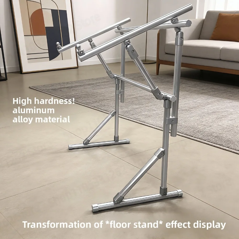 3-in-1 Adjustable Cross Stitch Floor Stand Tabletop Embroidery Hoop Frame Holder Aluminum Alloy for Needlework Sewing Craft