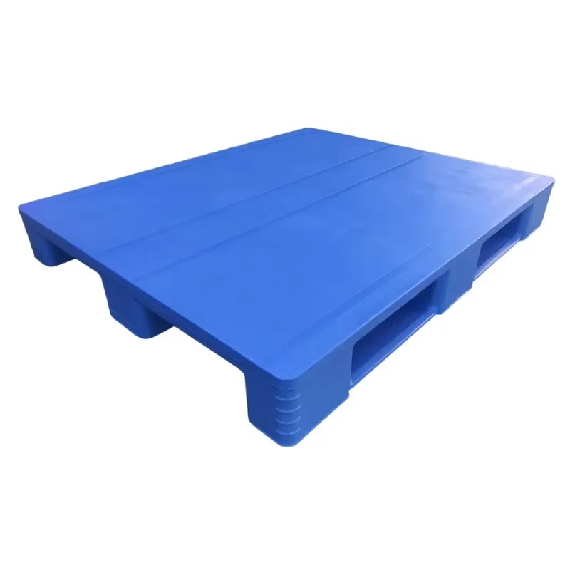 Heavy duty single-sided euro pallets with 4-way inlet HDPE and PP materials for efficient warehouse storage