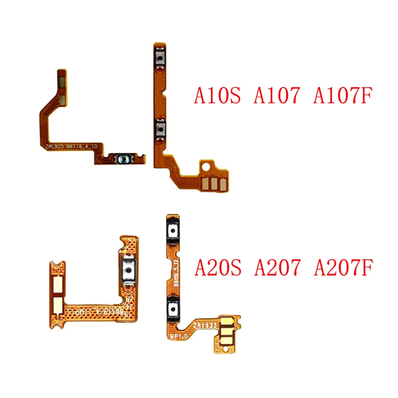 50Pcs For Samsung Galaxy A10S A107 A107F A107F/DS A20S A207 A207F A207F/DS Power On Off Volume Side Key Button Flex Cable Ribbon