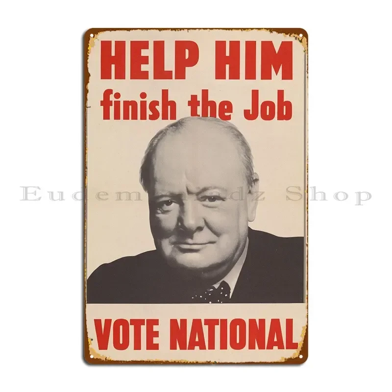 Help Him Finish The Job Metal Sign Rusty Garage Bar Designing Cinema Tin Sign Poster