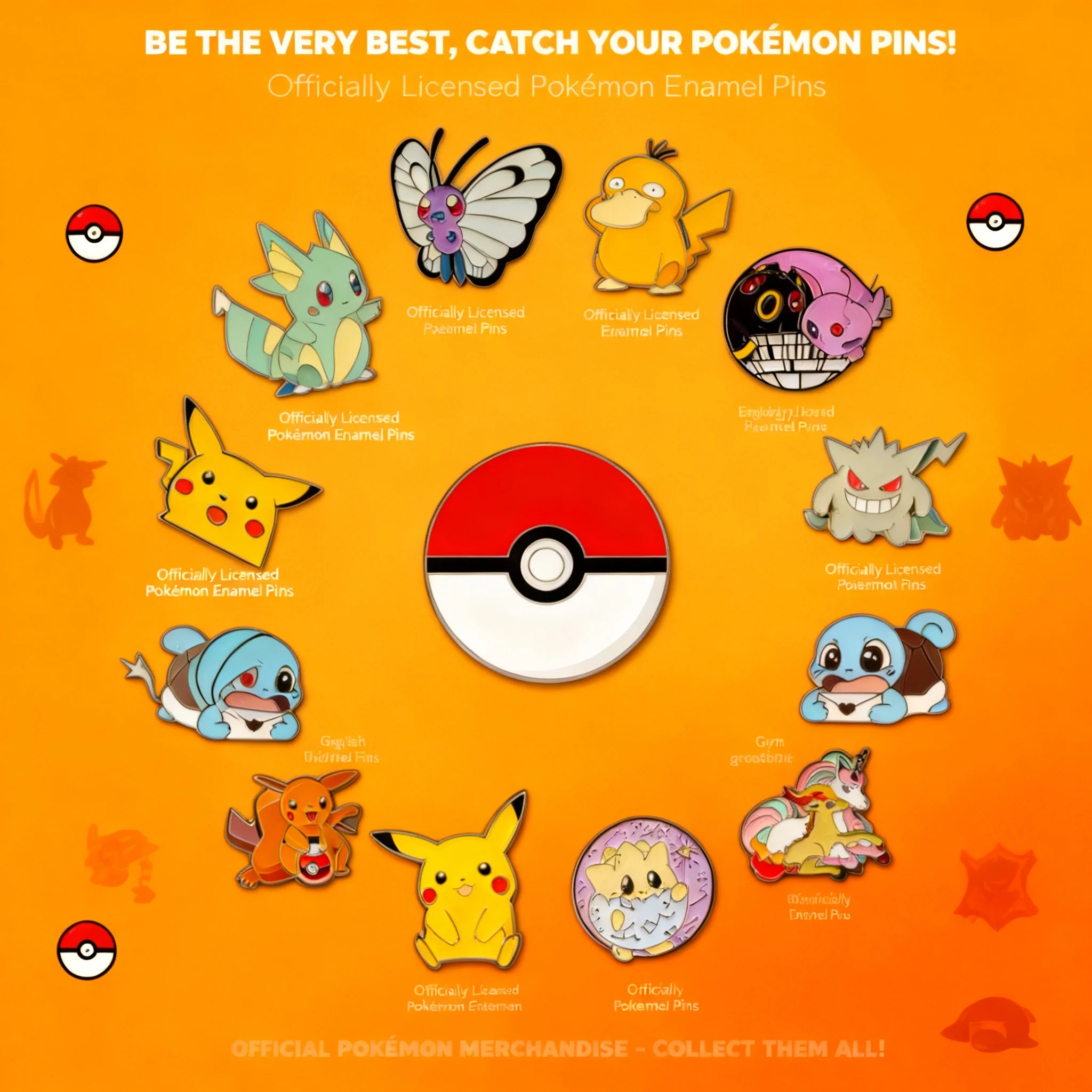 

Pokemon Enamel Pins Kawaii Sprite Pikachu Gengar Collectible Set Metal Cartoon Brooch Badge for Backpack Hat Bag Collar Lapel