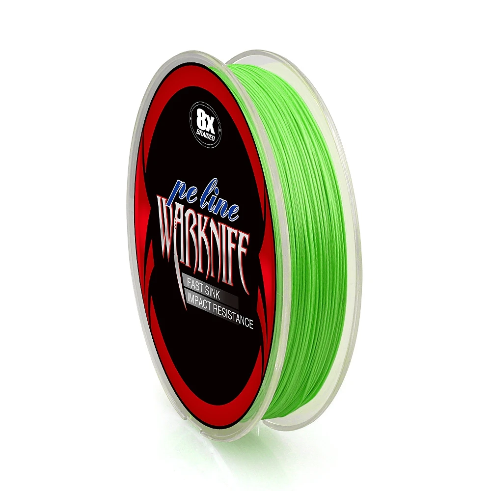 

Warknife Super Strong 300M 500M 8 Strands Not Dyed Braided Fishing Line Multifilament PE Line Sea Saltwater Carp Fishing 8 Weave