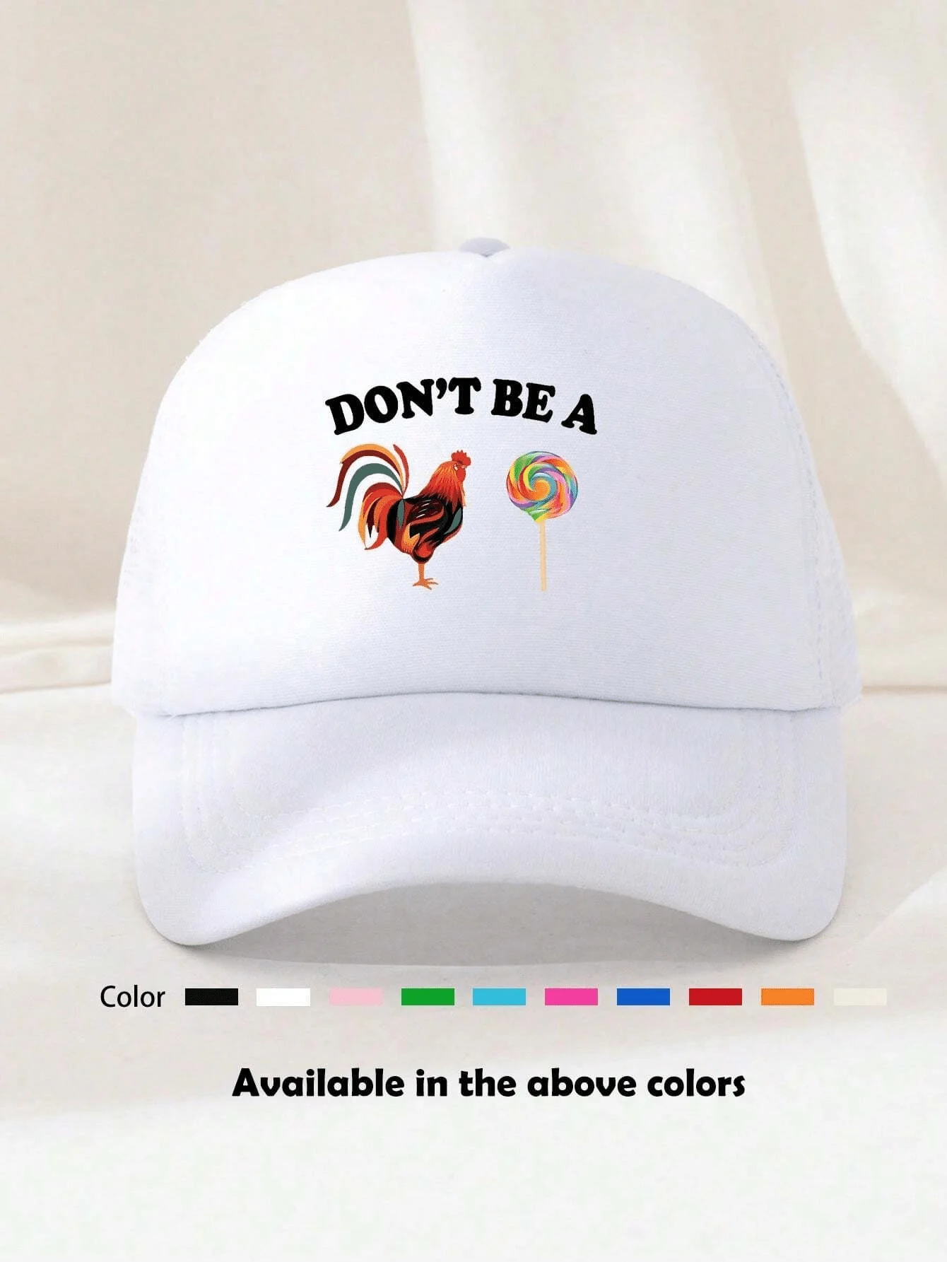 1pc Funny Printed Decorative Truck Driver Cap, Baseball Cap, Sun Hat, Mesh Hat - Suitable For Daily Use, Outdoor Travel,