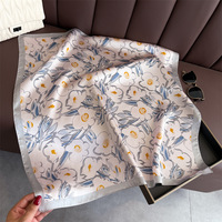 70cm Silk Satin Headkerchief Women Luxury Design Neck Tie Scarf Female Hair Hand Wrist Foulard Shawl Hijab Bandana Scarves