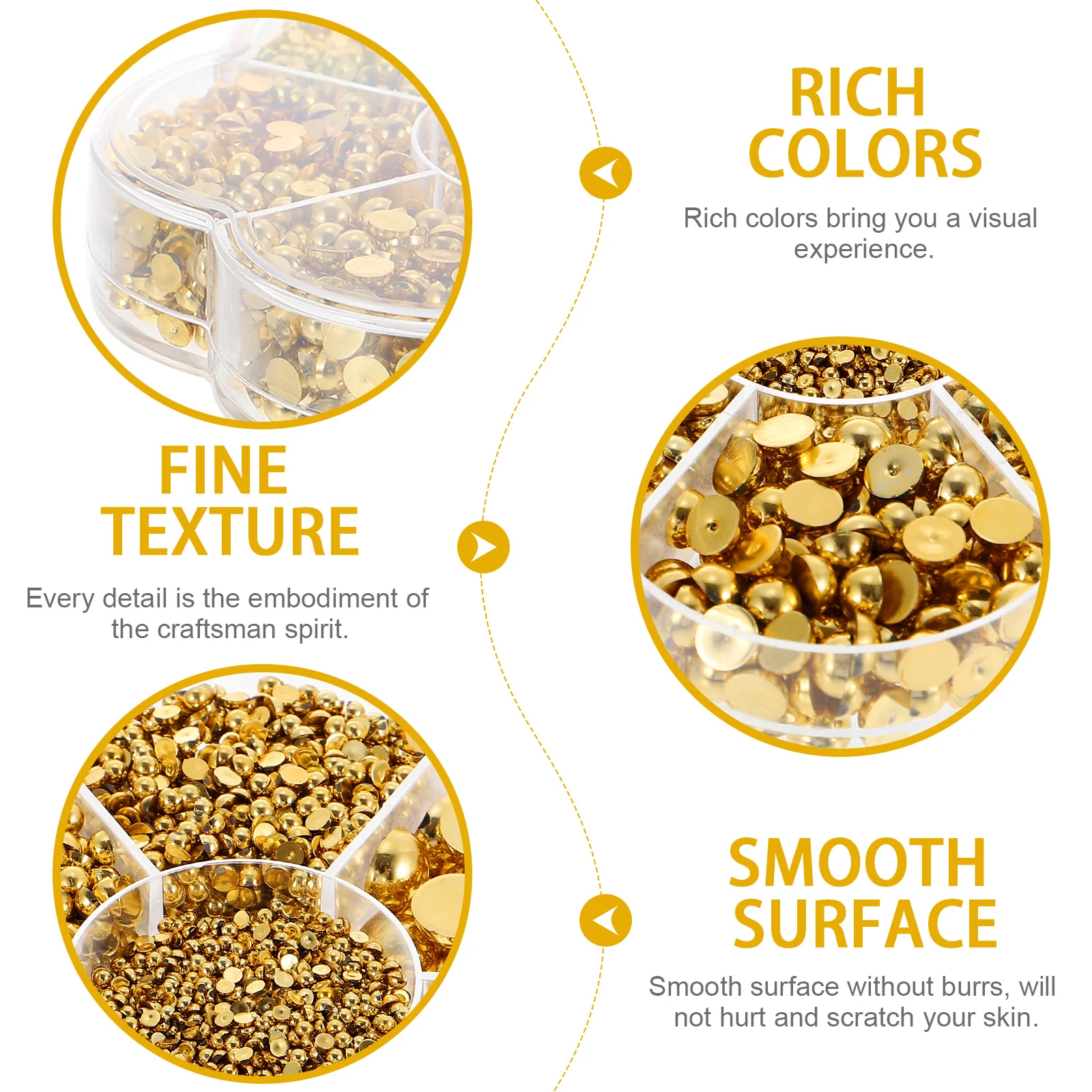 

Decorative Nail Pearls Multi-Function Craft Pearls Delicate DIY Charms for Nails Hairpins Clothes Decorative Craft Pearl