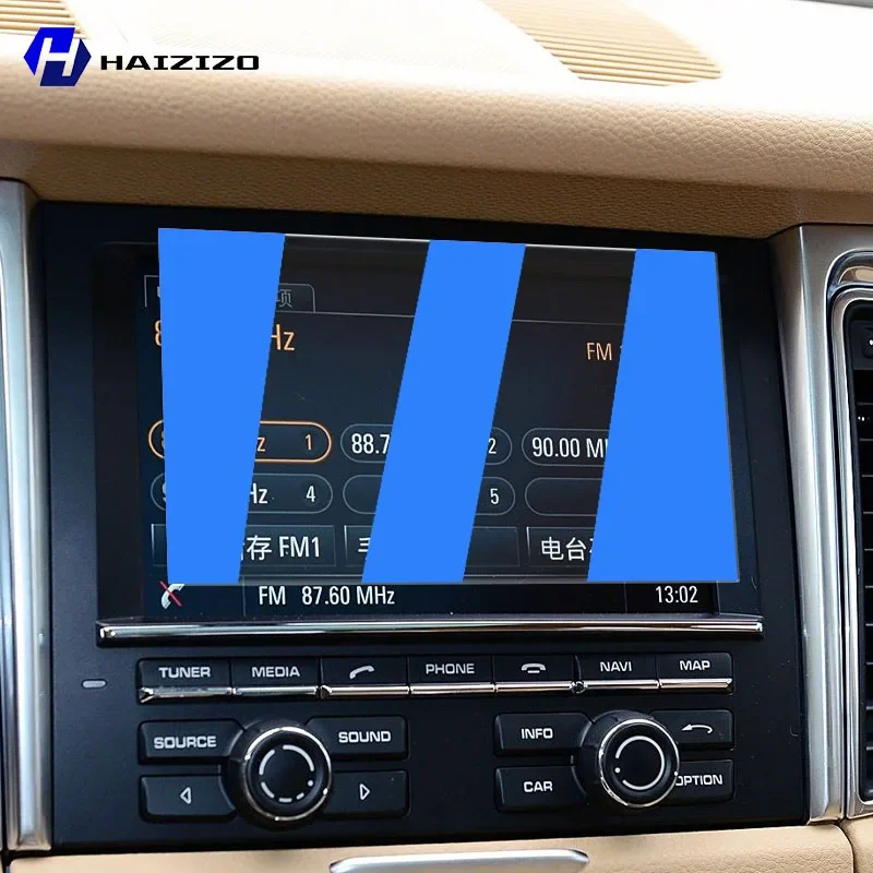 لبورشه ماكان 2014 الزجاج المقسى سيارة الملاحة واقي للشاشة فيلم لوحة القيادة رصد شاشة طبقة رقيقة واقية الملحقات #2