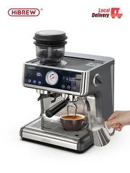 HiBREW Sistema a doppia caldaia Barista Pro 20Bar Bean to Espresso Cafetera Macchina da caffè con kit completo per Cafe Hotel Ristorante H7A