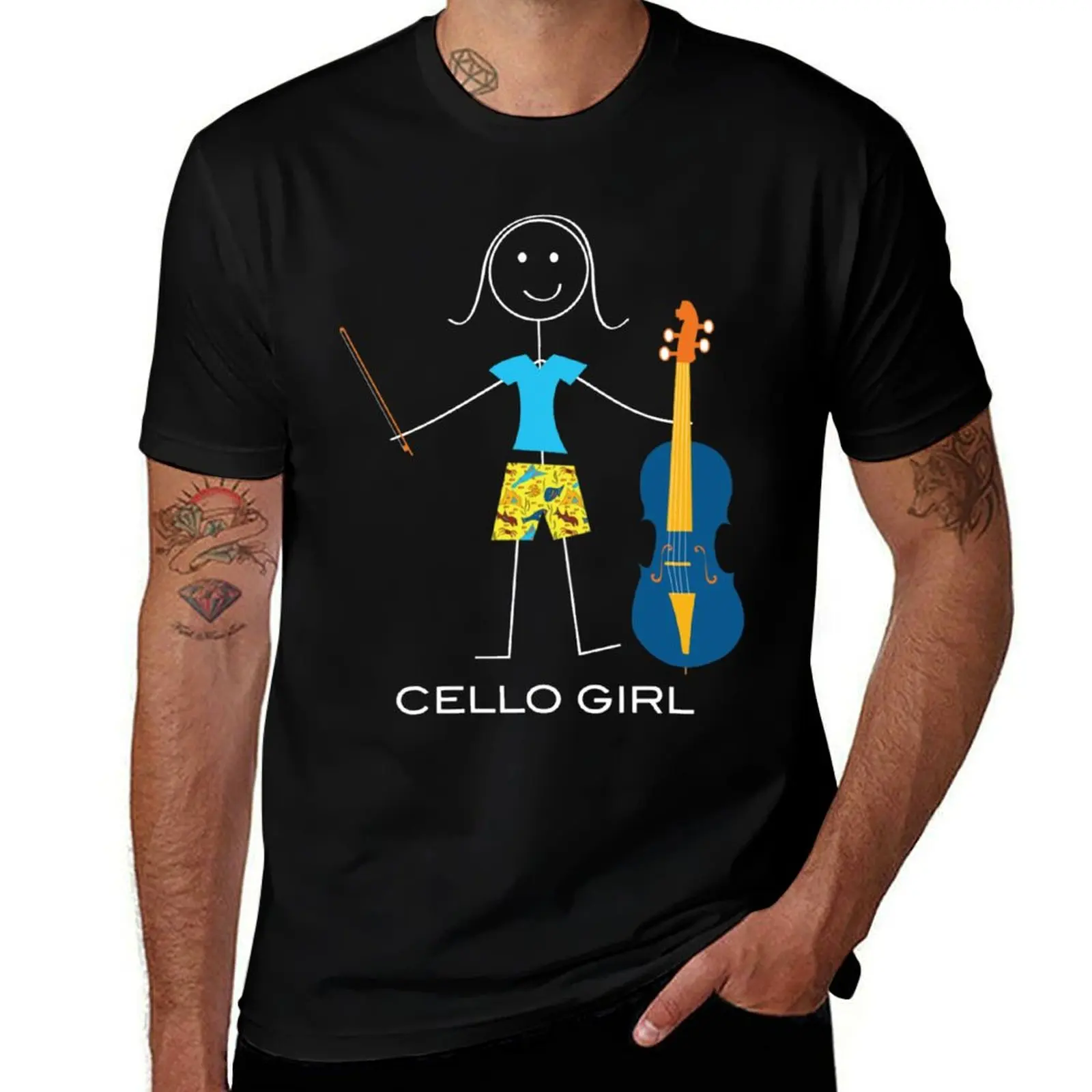 Funny Womens Cello Girl T-Shirt Industrial Work Tee Shirt T-Shirt