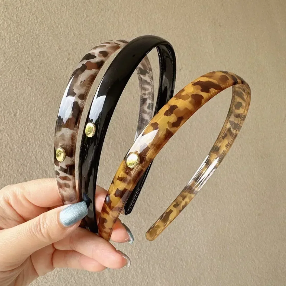 1.2cm Wide Fashion Leopard Retro Hairbands Headbands for Women Girls Vintage Bezel for Party Gift Hair Bands Accessories