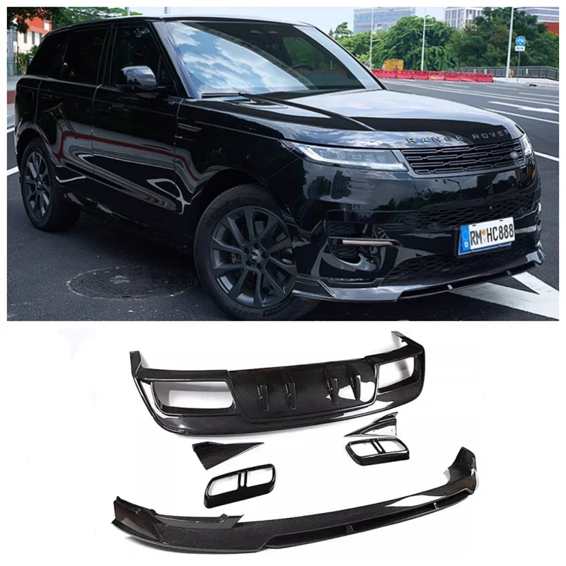 For Land Rover Range Rover Sport 2023 2024 2025 High Quality Carbon Fiber Bumper Front Lip Rear Diffuser Spoiler Body Kit