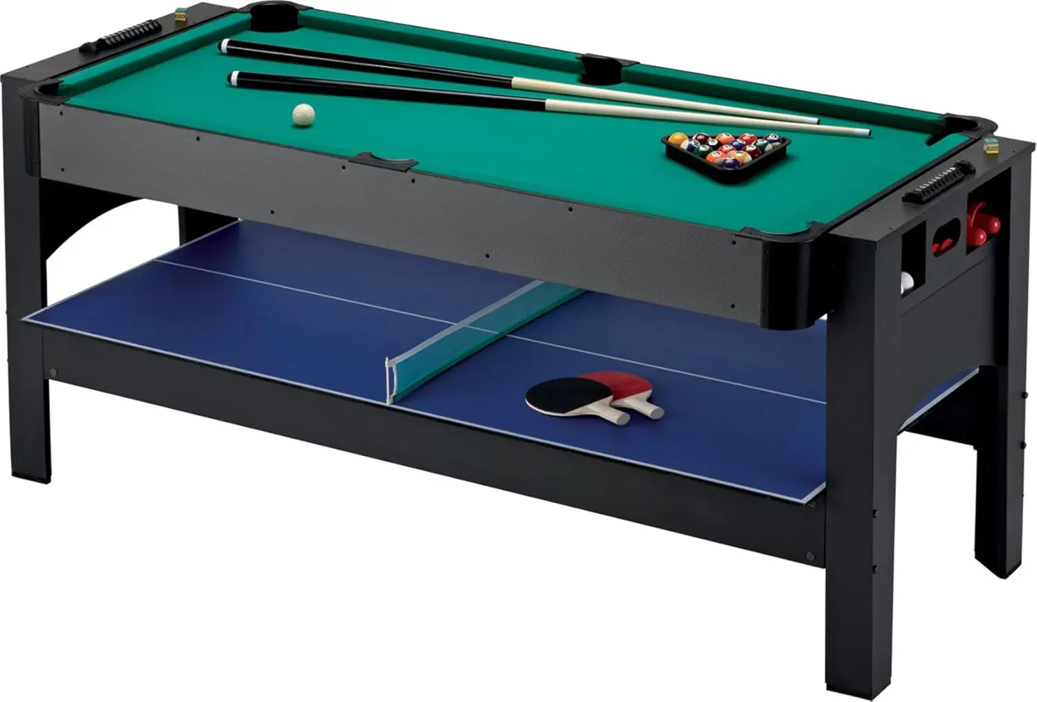 Table de jeu Flip 3 en 1, 6 pieds, originale, hockey sur air, billard et tennis de table