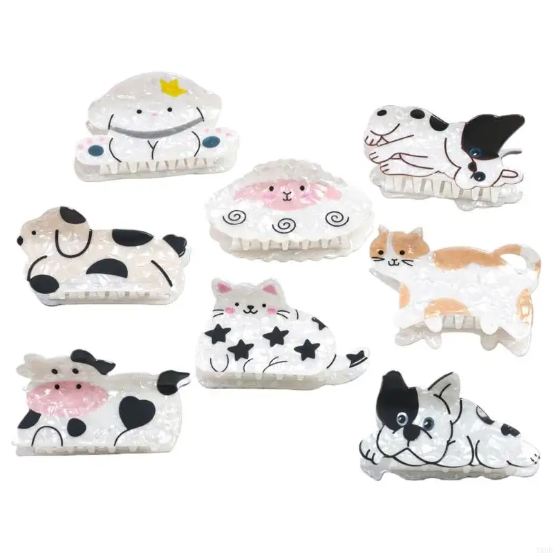 

Зажим для волос с изображением животных из мультфильма, 8 шт., зажим для волос сильной фиксации для удобного ношения, инструмент