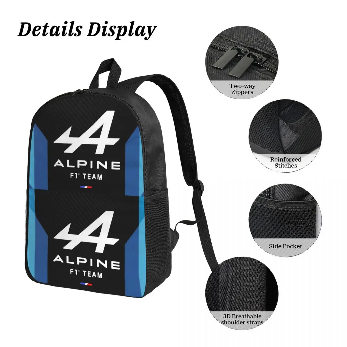جبال الألب فريق حقيبة الظهر طالب بنين بنات BookBag حقيبة مدرسية حقائب كتف الكمبيوتر 3ps معزول حقيبة الغداء مقلمة