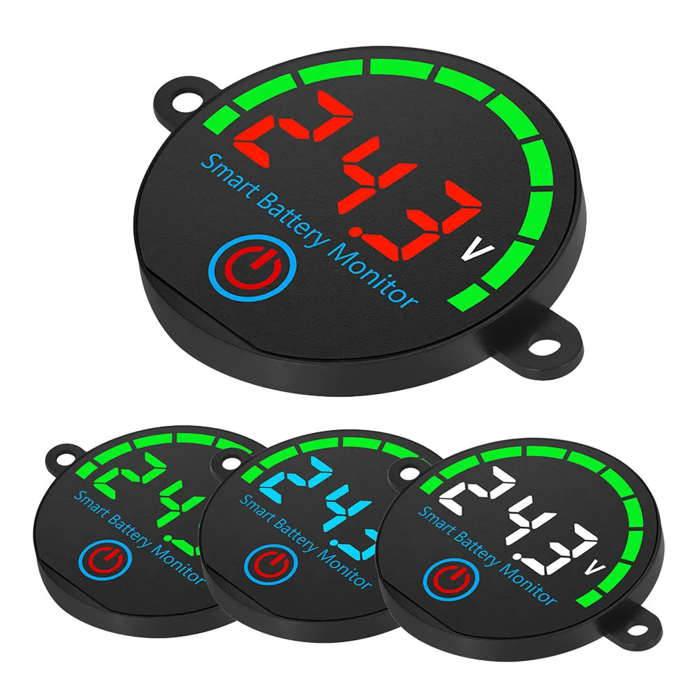 Universal Lithium Battery Tester Circular LED Indicator with Power-Off Memory Function for EVs Energy Storage Systems DC 7-55V