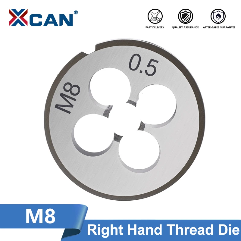 

XCAN Thread Die M8 Right Hand Metric Screw Dies Alloy Steel Metal Threading Round Dies For Metal Working Threading Tools