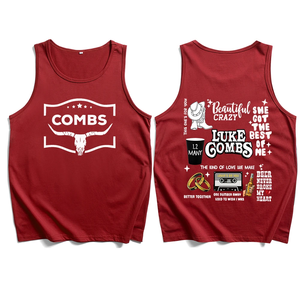 Luke Combs Shirts Western Country Music Vest Tank Tops T-Shirt Man Woman Tops