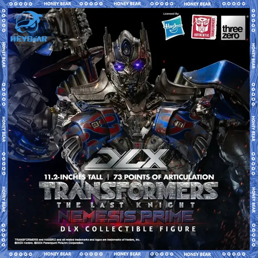 Threezero Mecha Related Series Dlx - Scale Collectible Transform: The Last Knight Nemesis Prime Action Figure Model Toy Gift