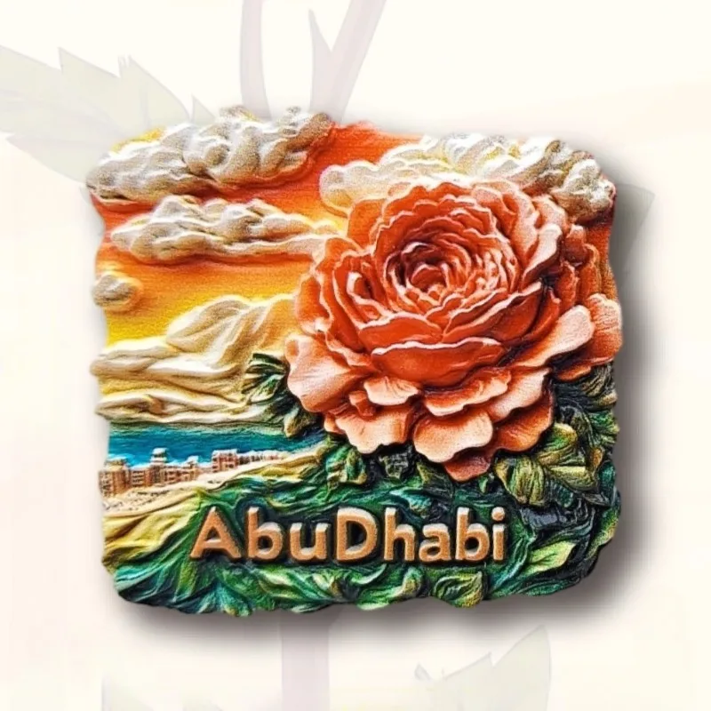 Abu Dhabi Fridge Stickers Middle East Travel Souvenirs The United Arab Emirates Fridge Magnets Home Decoration Wedding Gifts