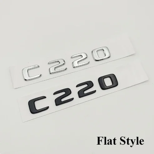 ABS 3D Chrome Car Letters Rear Trunk Badge Sticker BLUETEC C220 CDI Emblem Logo For Mercedes C220 W204 W205 W203 Accessories