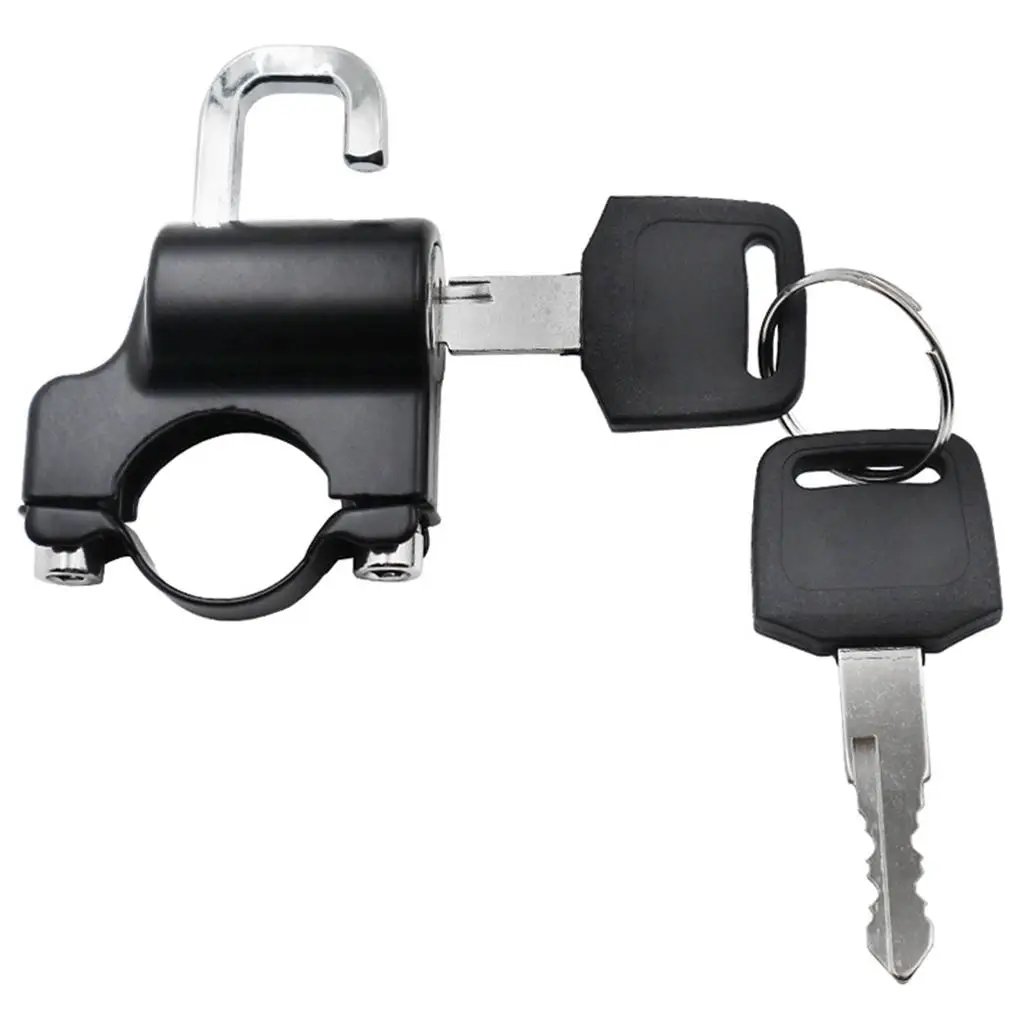 Motorcycle Helmet Lock Theft Security Sleek Tough Alarms 22 28mm Hanging Hook Handlebar Accessories Anti-Theft Fit for Scooters