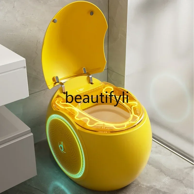 Fully automatic integrated smart toilet splash-proof household toilet without water pressure limit