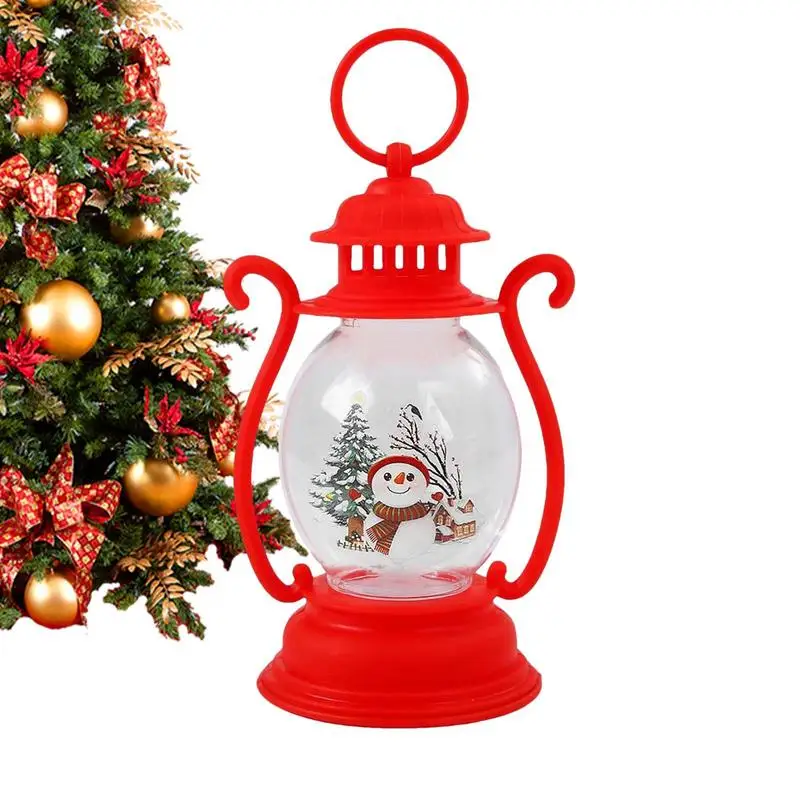 2024 New Christmas Snow Globes Lantern With Santa Claus Scene Lighted Creative Christmas Lamp Pendant for Party Decoration