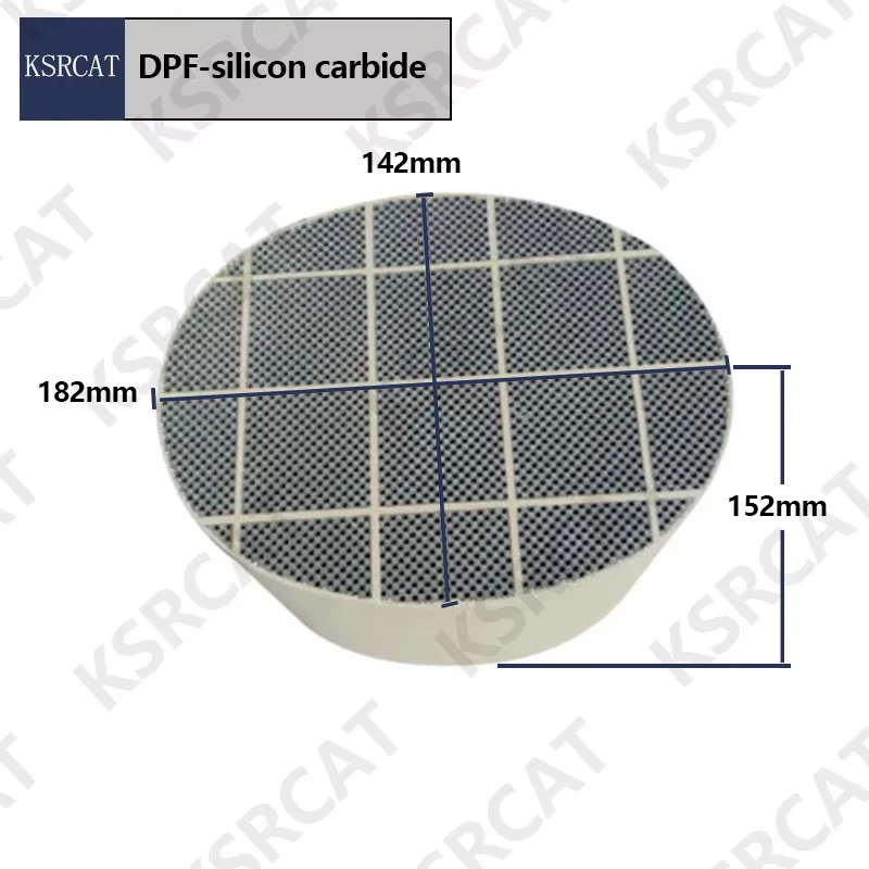 SiC DPF 182*142*152MM Oval Diesel silicon Carbide DPF Silicon Carbide DPF Universal Diesel Particulate Filter