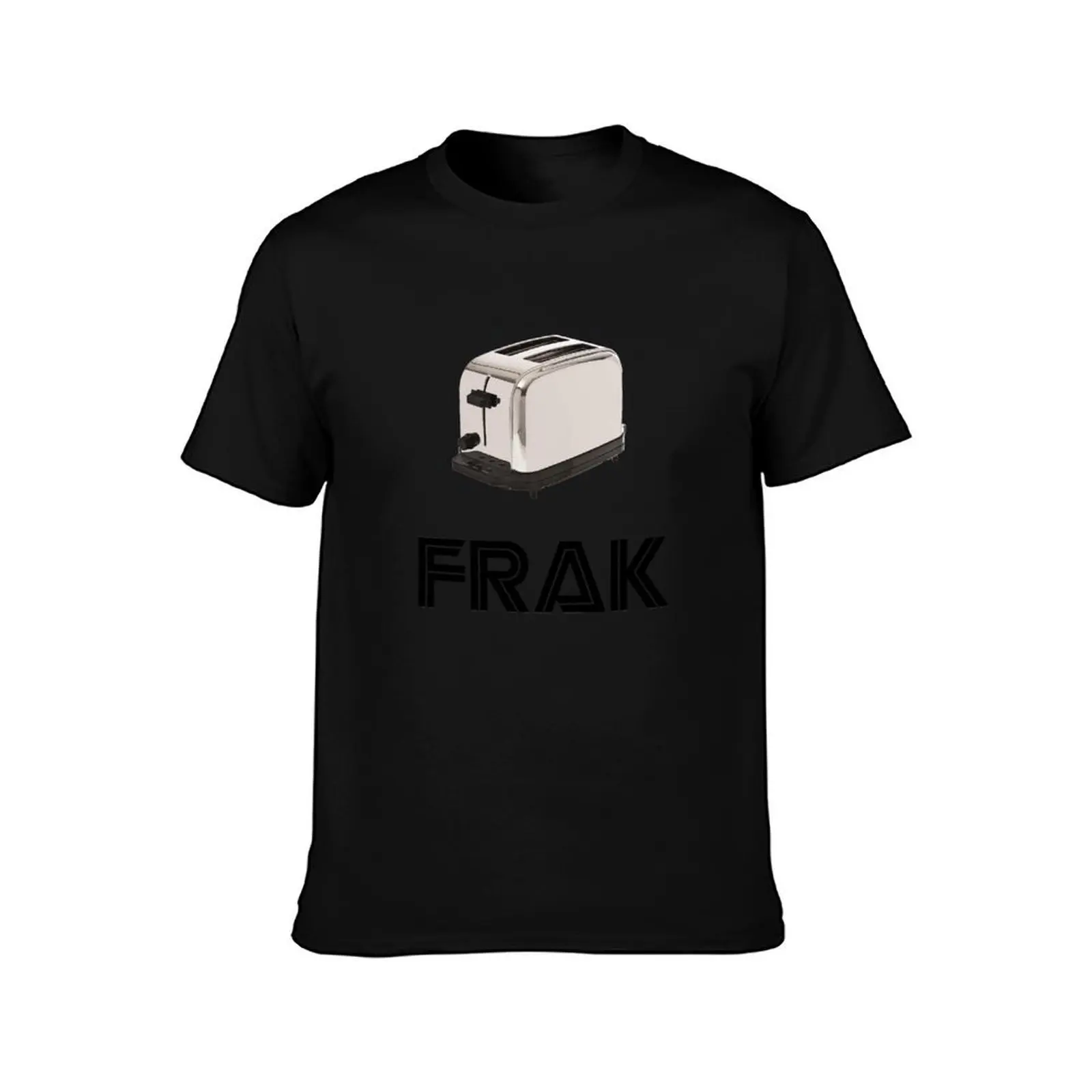 Frak! A Toaster! T-Shirt, Summer Casual Cotton Tee, Oversized Streetwear Tops, Vintage Graphic Print, Loose Fit Short Sleeve