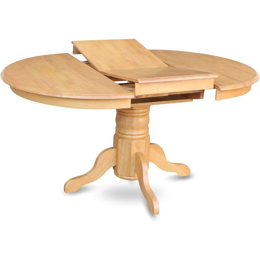 AVT-SBR-TP Avon Kitchen & Table - Oval Wooden Table Top with Butterfly Leaf & Base, 42x60 inches