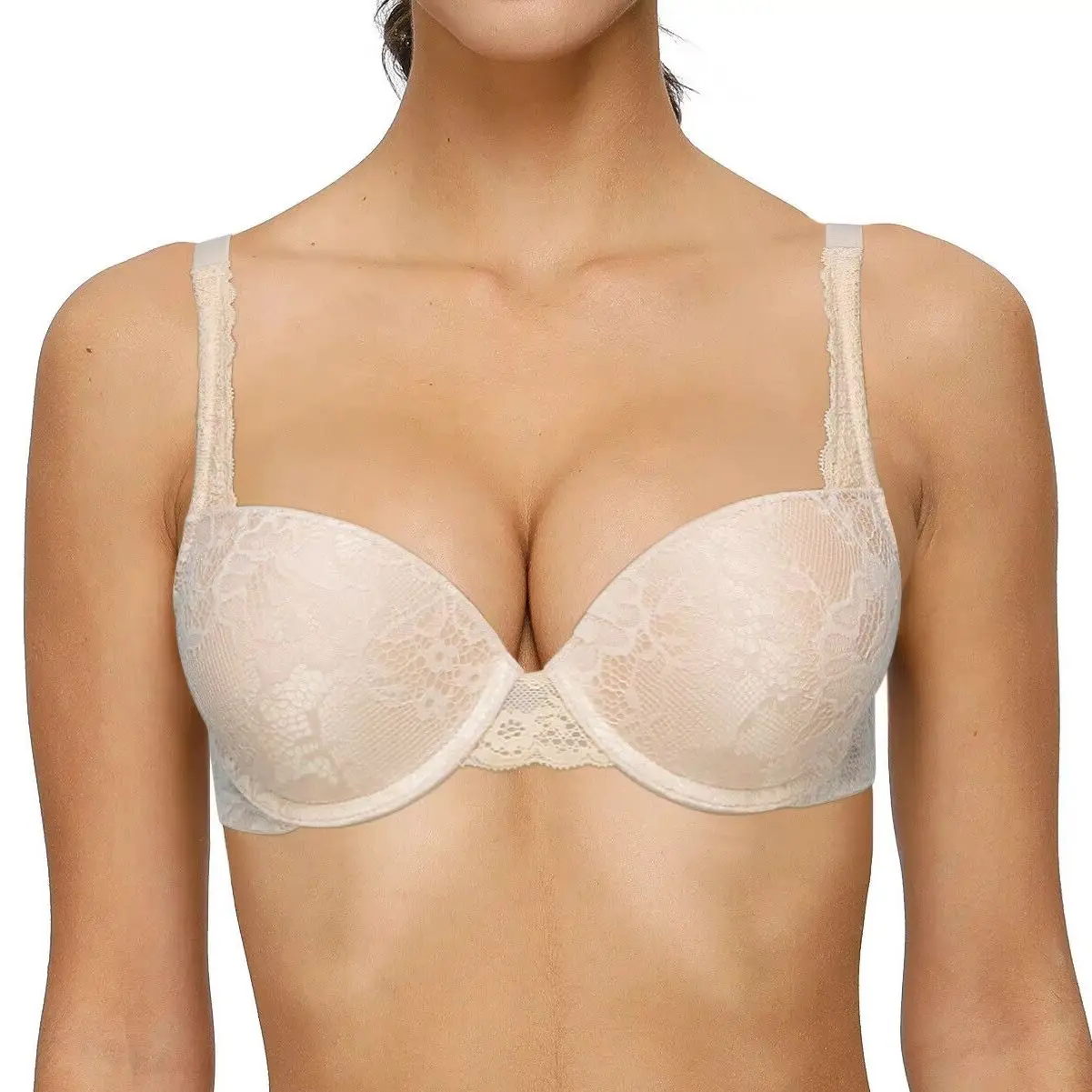 New Women's Bra Lace Bralette Everyday Push Up Sexy Lingerie Padded 3/4 Cup Underwire Embroidery Bra Underwear Adjustable