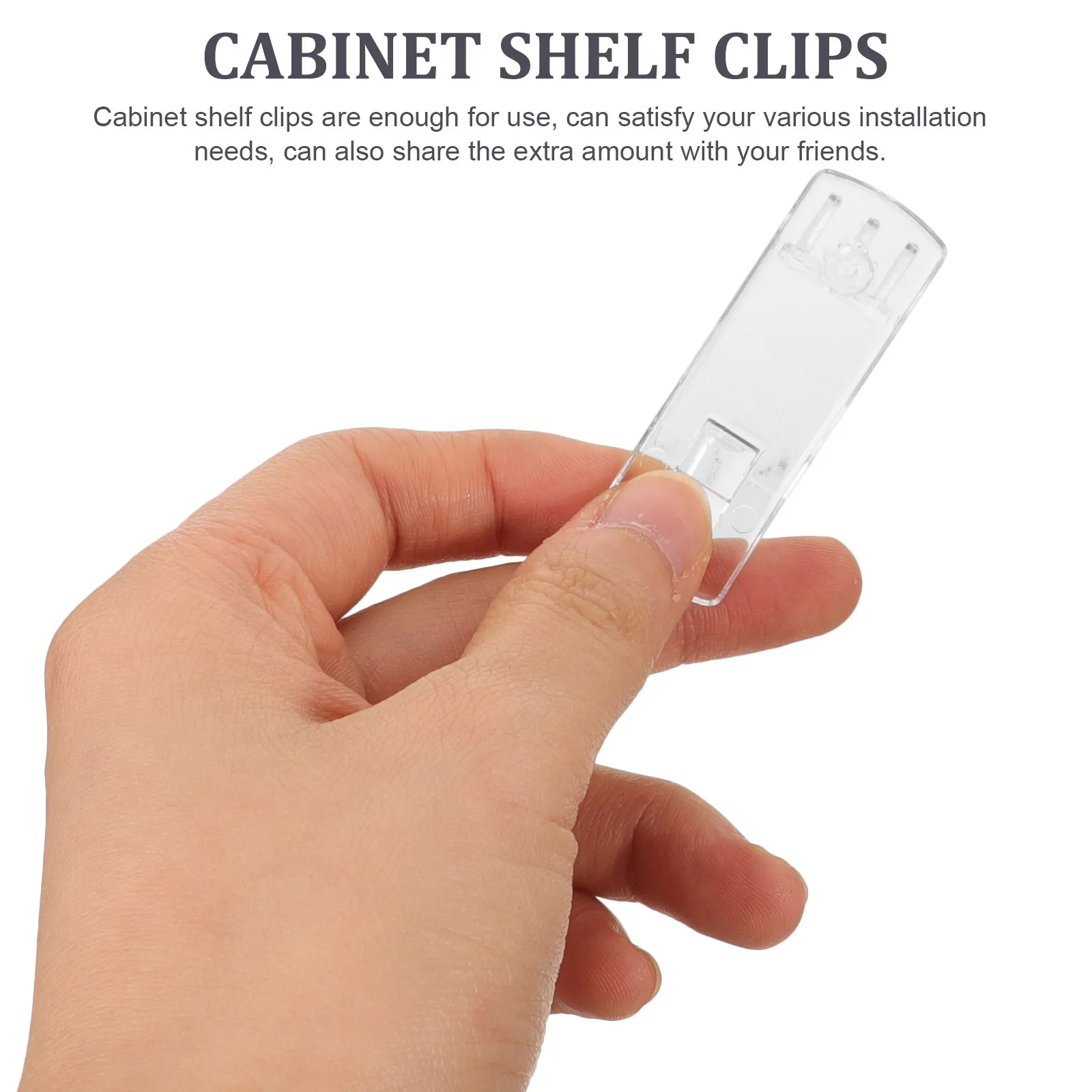 

25Pcs Cabinet Shelf Pegs Transparent Plastic Locking Clips Durable Shelf Support Pins for Kitchen Wood Cabinets Furniture