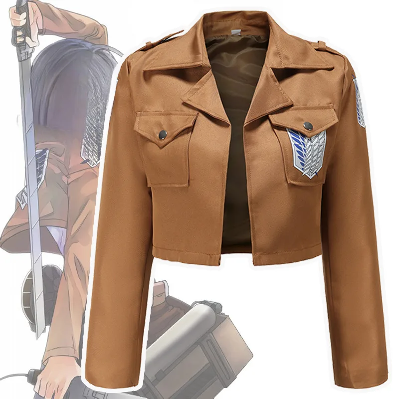 Chaqueta de uniforme del Cuerpo de reconocimiento Levi/Eren Jaeger/Zeke Jaeger/Armin Arlelt, disfraz de Cosplay para mujer