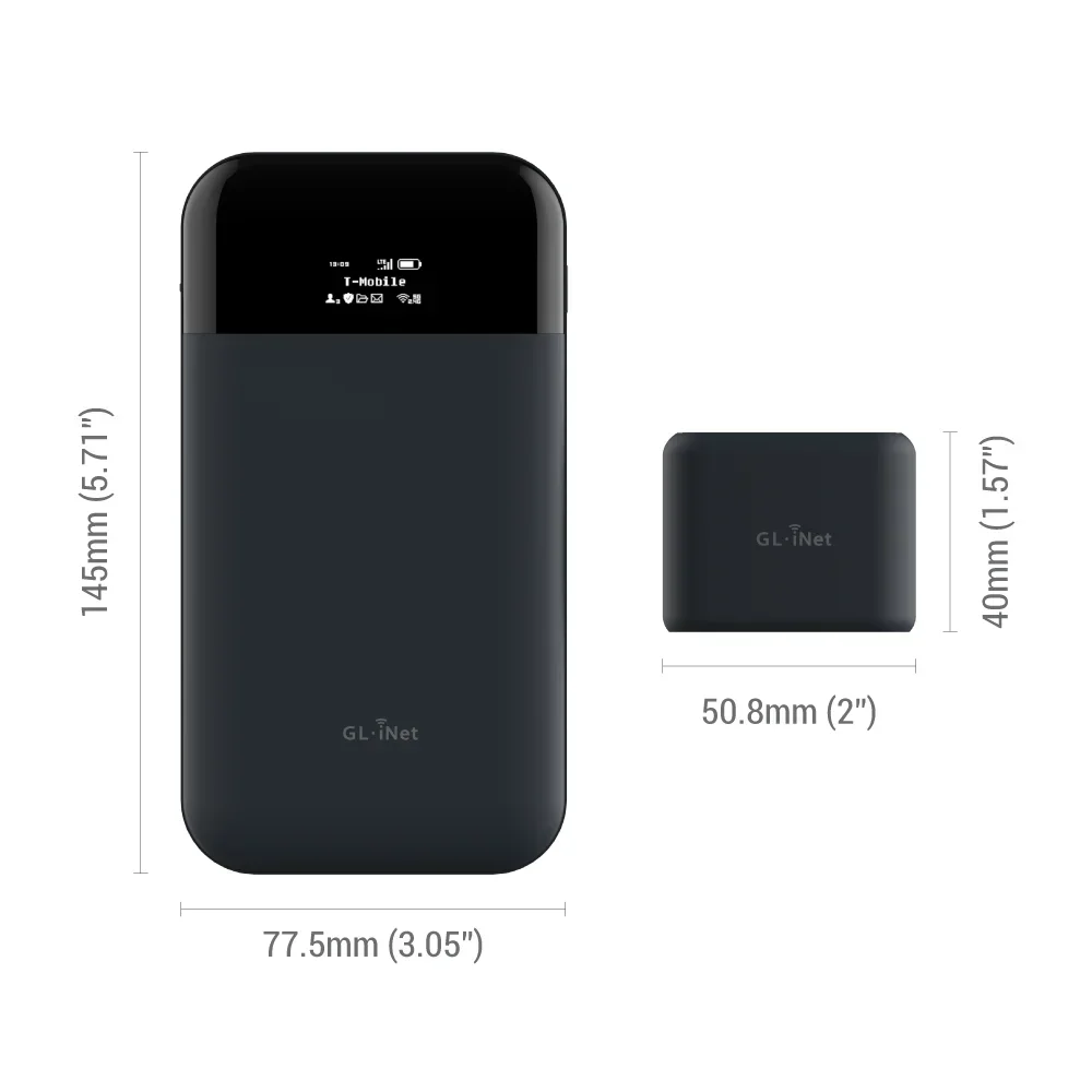 OpenVPN WireGuard EC25-AFFA Module Installed 7000mAh Battery 4G LTE OpenWrt Router