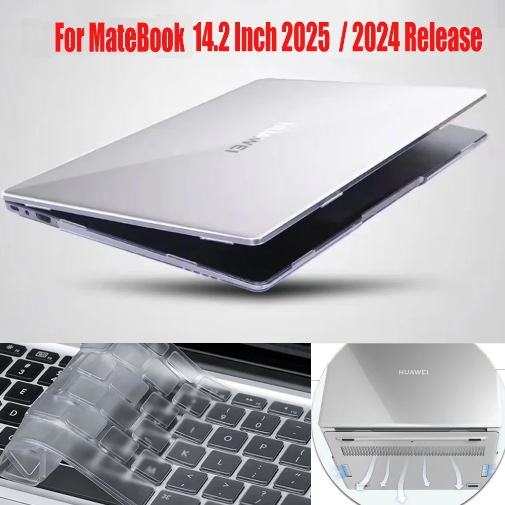 For Huawei Matebook XPro 14.2 inch 2024 VGHH-X Laptop Case for MateBook Pro 2025 Ultra Slim Hard Shell Cover + Keyboard Cover