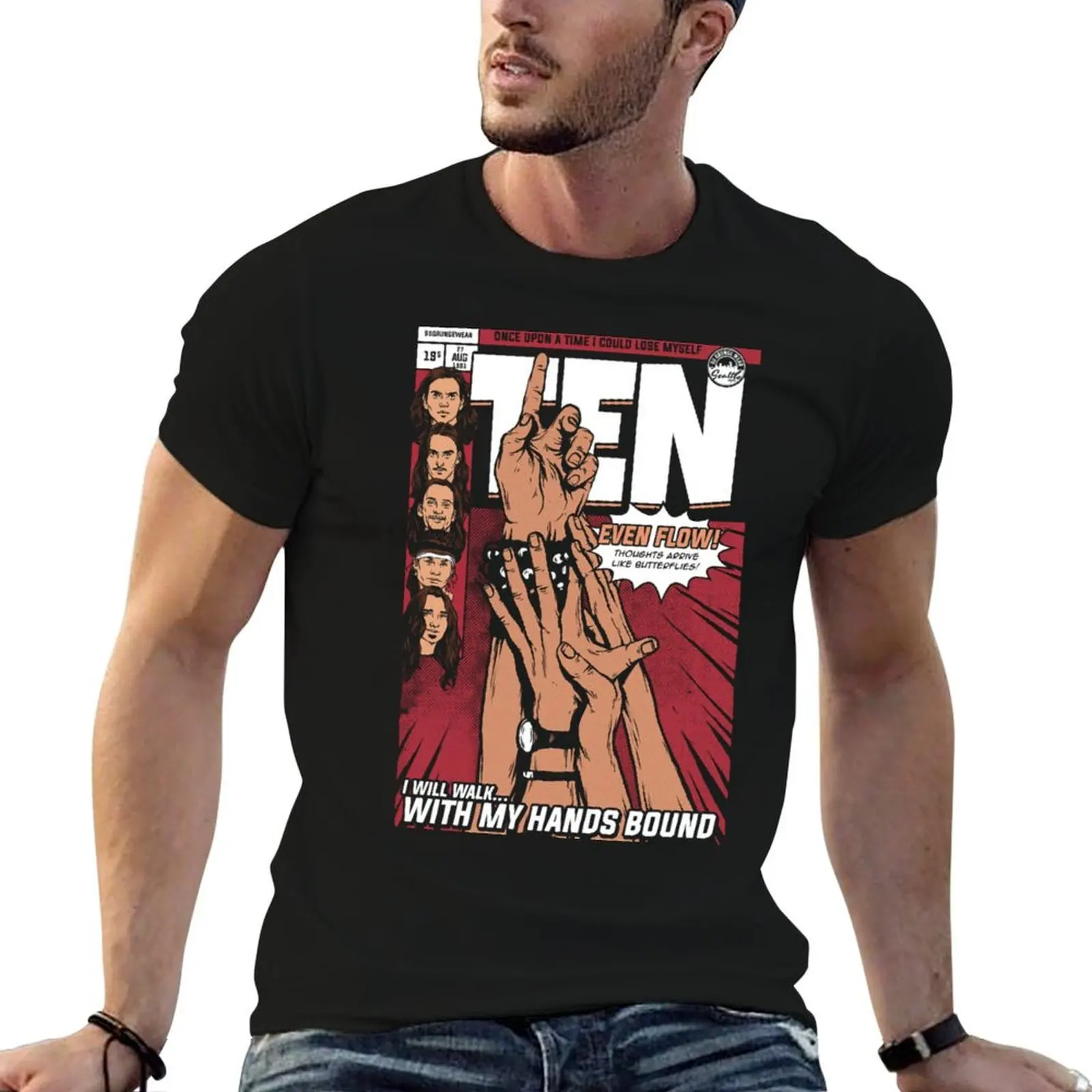 

Ten Grunge Vintage Comics 90s T-Shirt man t shirts cotton t shirts for man slim fit g man t shirts for men T-shirt