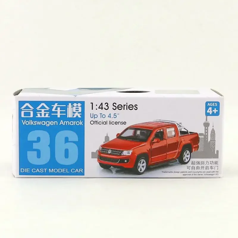 1:46 Scale Volkswagen Amarok Alloy pull-back vehicle model Diecast Metal Model Car Random color