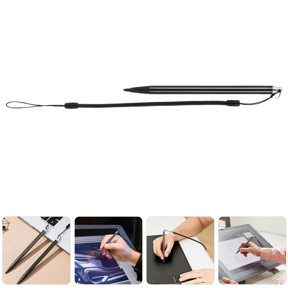 

2pcs Resistive Stylus Pen Metal Body Accurate Touch Anti-Loss Design For Industrial Educational Commercial Use Touchscreen