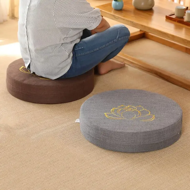 40X6CM Yoga Meditate PEP Hard Texture Meditation Cushion Backrest Pillow Japanese Tatami Mat Removable and Washable